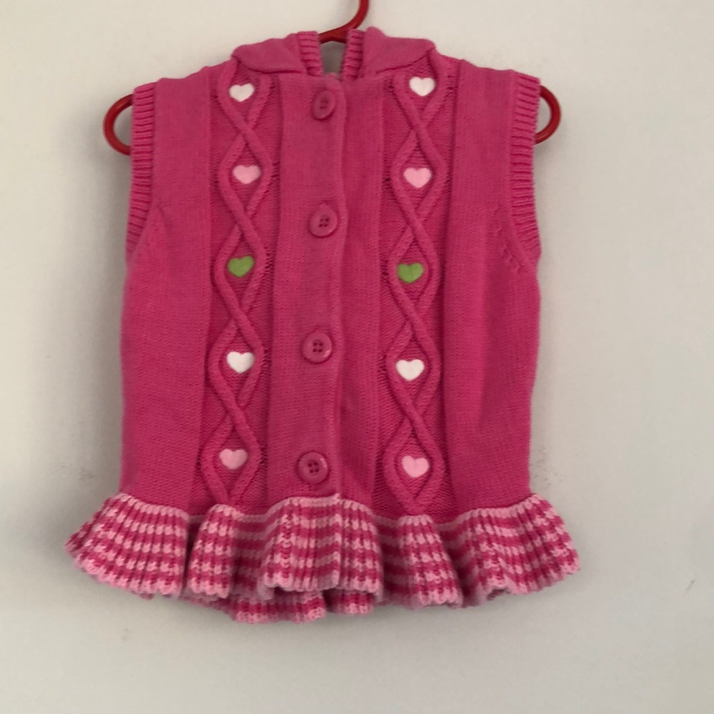 Gymboree knit sweater vest and matching skirt set